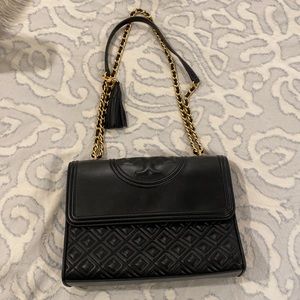 Black Tory Burch Fleming Bag